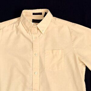 Ultra Club Womens Button Down Shirt Medium Yellow Wrinkle Free